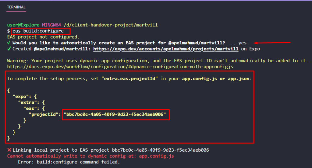 EAS Configuration Process